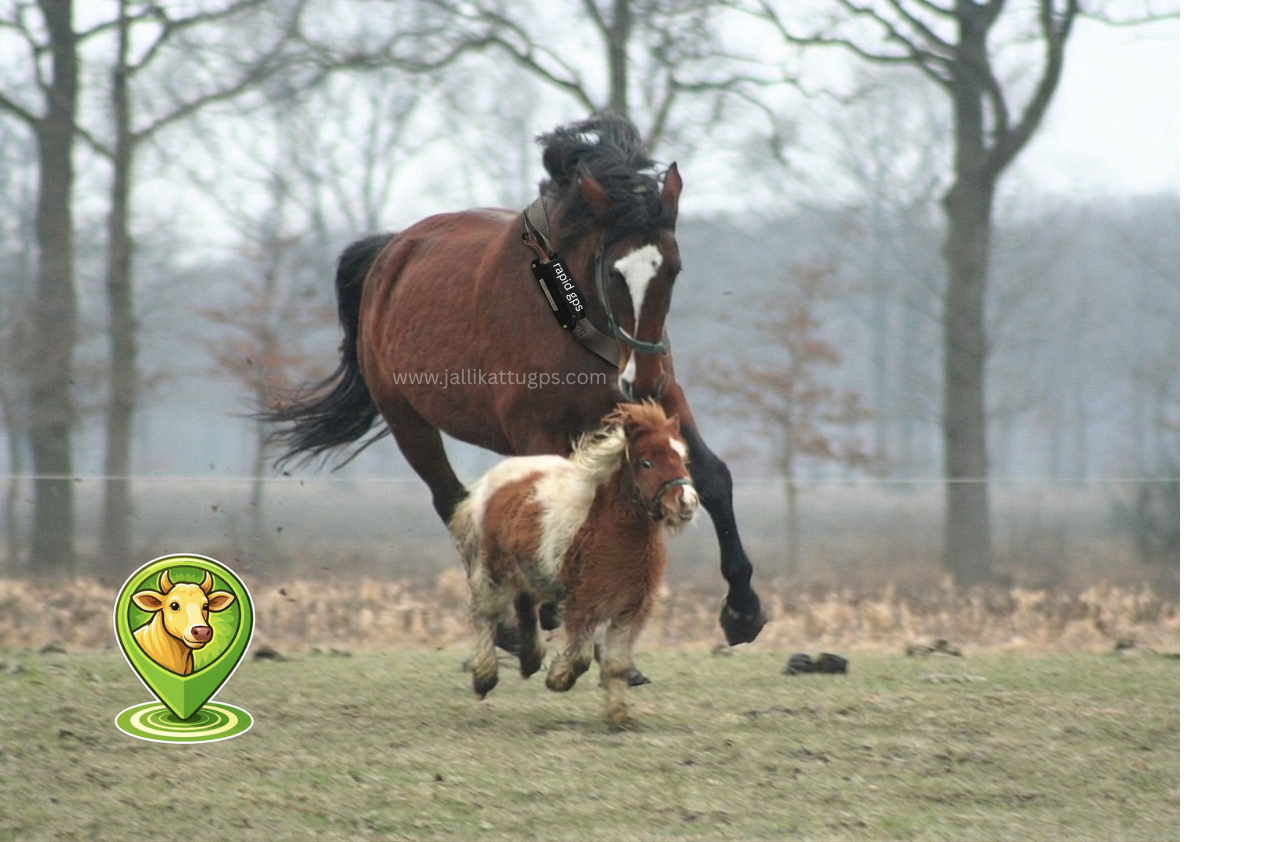 Warmblood and Shetland Pony horse
